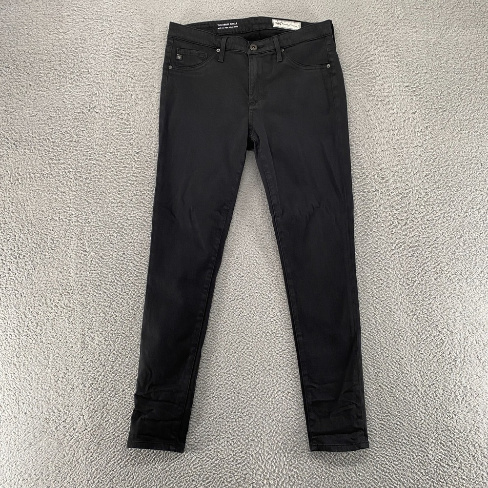 AG Adriano Goldschmied Pants Womens 27 Abbey Chino Mid Rise Skinny Black Work